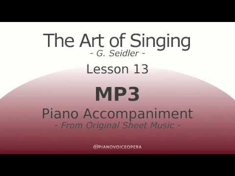 Seidler, The Art of Singing Piano Accompaniment Lesson 13