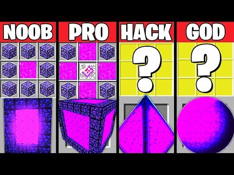 Minecraft Battle: SUPER SECRET PORTAL CRAFTING CHALLENGE - NOOB vs PRO vs HACKER vs GOD ~ Animation