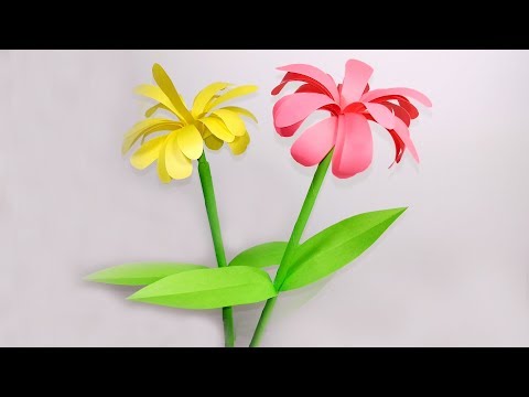 How to Make Sweet Paper Stick Flower for your Home Decoration | Jarine's Crafty Creation Video