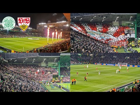 CELTIC FANS TENNIS BALLS PROTEST | Atmosphere Highlights + AMAZING Away Fans | Celtic 1-4 Stuttgart