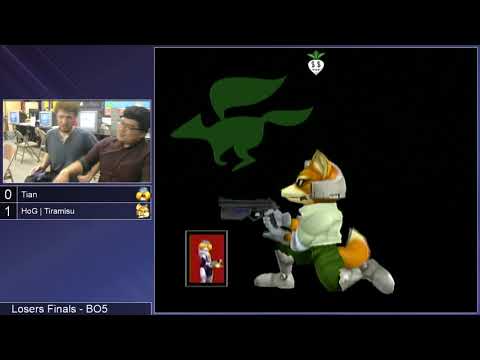 SG 20.5 SSBM - Tian (Sheik) vs. HoG | Tiramisu (Fox) - Melee LF