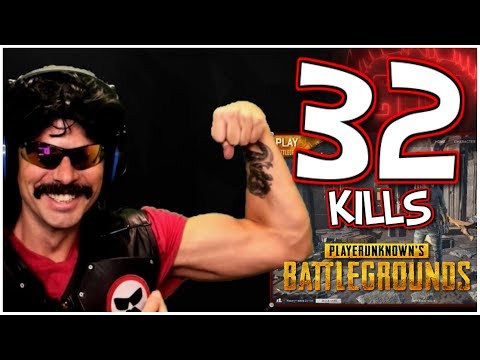 DrDisrespect's 32-Kill Squad Game on PUBG with VSNZ and Halifax (1080p60) (7/3/18)
