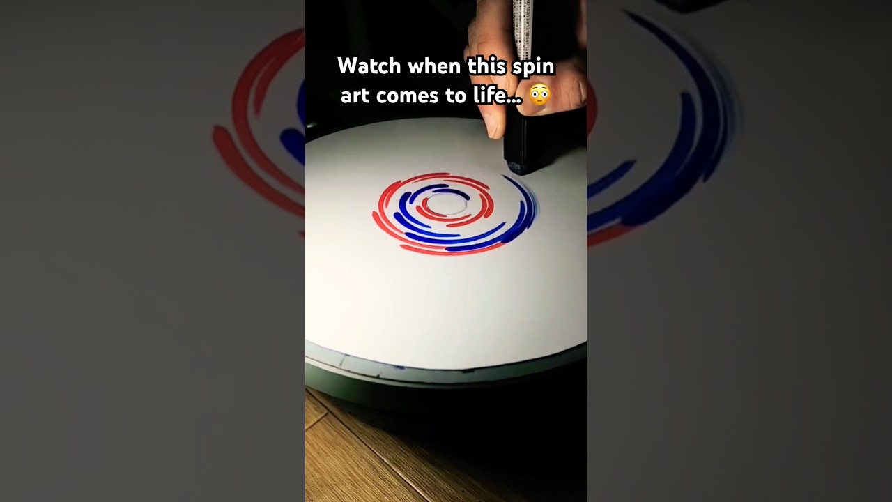 Absolutely incredible spin art by the talented​⁠ @LimbaTrip 😳!! #spin #artist #spinningart #spinart