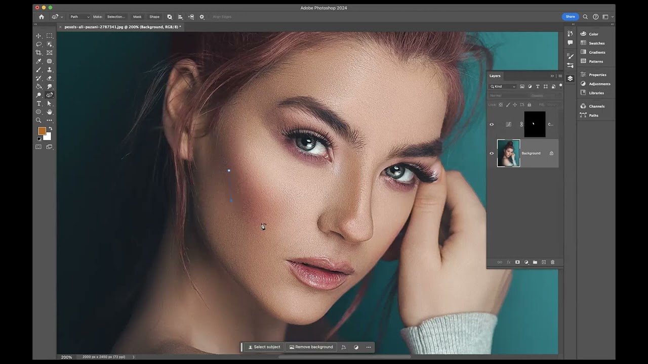 How to add dimension to models face - Adobe Photoshop