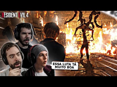 "É O KRATOS?!!" STREAMERS jogando RESIDENT EVIL 4 REMAKE (Bitores Mendez) | #4