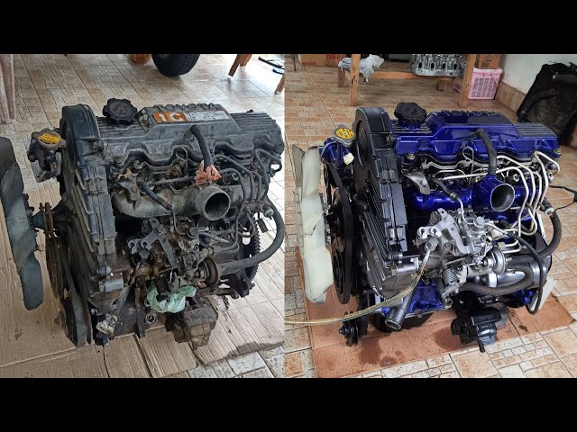 Reparando el motor de un toyota por completo