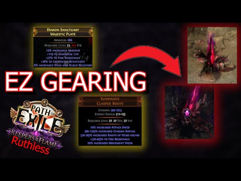The FASTEST Way to Gear Before Maps in Ruthless | PoE Keepers of the Flame [3.27] SSF R 3