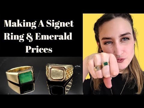 , title : 'Making An Emerald Signet Ring, How To Buy Different Emerald Qualities & Prices, Casting Gold'