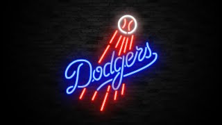 LOS ANGELES DODGERS MLB NEON SIGN BACKGROUND VIDEO LOOP | HOURS HD | WITH MUSIC