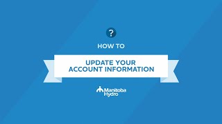 How to update your account information