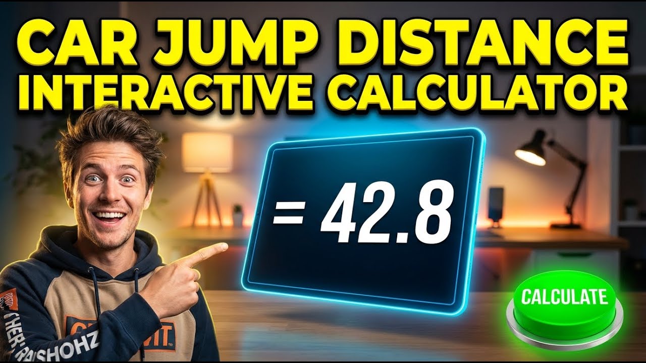 Car Jump Distance Interactive Calculator
