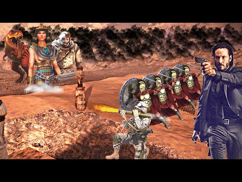 3,500,000 DARK ARMY IS ATTACKING THE TEMPLE THAT JOHN WICK IS PROTECTING - Epic Battle Simulator 2