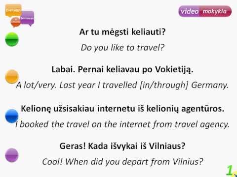 Lithuanian Basics Lesson 1 - Travelling. Everyday sentences in Lithuanian