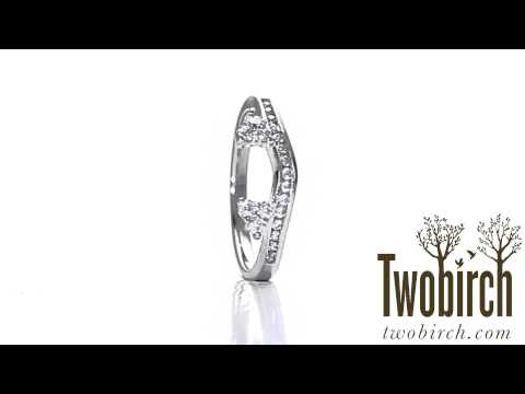 0.25ct. Round Cluster Contour Channel Set Anniversary Ring Wrap - TwoBirch TB-WRAP-0077-WG-E