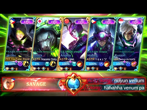 LESLEY NEW V.E.N.O.M SKIN!? | TOP GLOBAL V.E.N.O.M SQUAD VS TRASHTALKERS! (ENEMY SAVAGE US!😭) - MLBB
