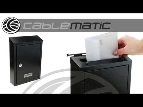 PrimeMatik - Letter mail post box mailbox letterbox antique metallic black color for wallmount 210x60x300mm