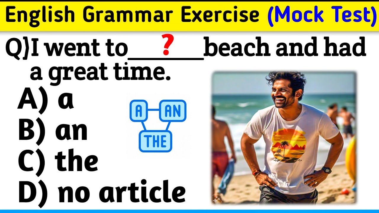 English Grammar Exercise || Article Mock Test with Explanation || 30 Questions from Article