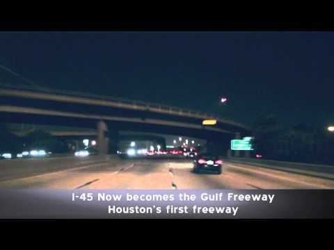 I-45 South at Night: Houston Texas