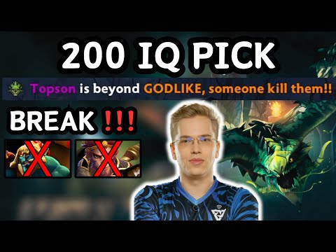 Topson 200 IQ pick !!! Epic mid fight POISON vs FIRE counter pick by Topson