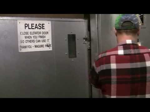 Riding the vintage Haughton freight elevator @ 90 Canal St. with dieselducy.