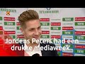 Drukke mediaweek voor Willem II-captain Jordens Peters: ‘Ik hoop niet dat mensen Jordens-moe worden’