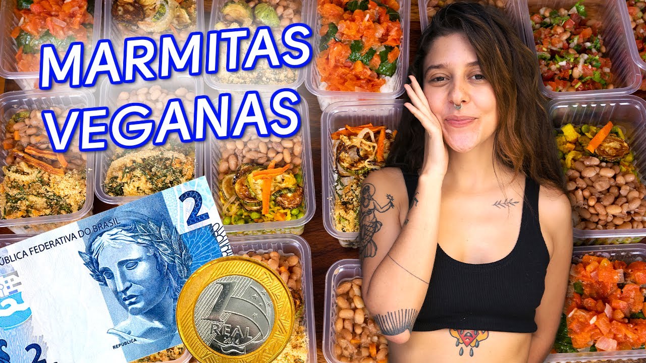 (R$ 3,00) MARMITAS VEGANAS PRA SEMANA | Barato, PRÁTICO, Saudável 🌱