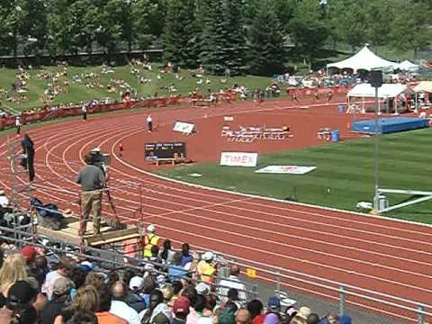 Kimberly Hyacinthe Silver medal at Olympic Trials over 200m