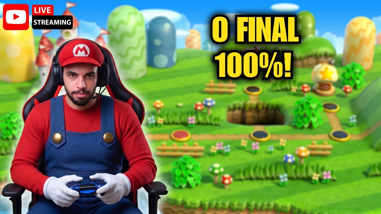 NEW SUPER MARIO BROS WII : 🏆 O CAPÍTULO FINAL! MUNDO 9 & BÔNUS COMPLETO 100% ! 🌟 | Live Especial