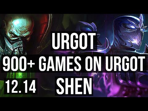 URGOT vs SHEN (TOP) | 9/1/2, 900+ games, Legendary, 1.0M mastery | EUW Master | 12.14
