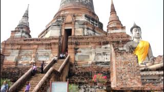 preview picture of video 'Wat Yai Chaya Mongkol (Wat Yai Chai Mongkhon) - Ayutthaya'