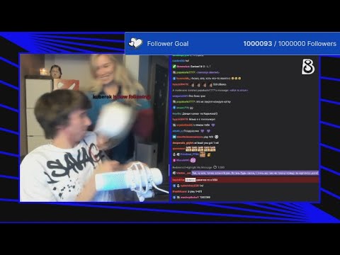 Dendi getting caked by girlfriend for reaching 1 million followers