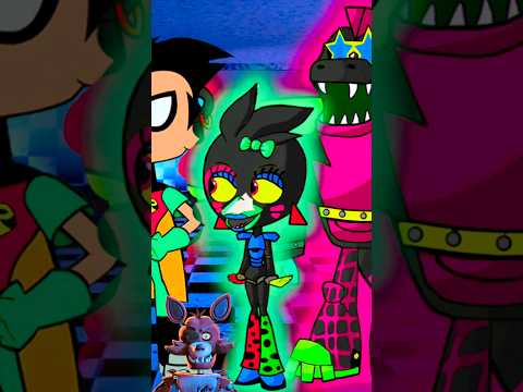 Teen Titans GO transforms into Five Nights at Freddys characters  #fnaf #teentitansgo #shorts
