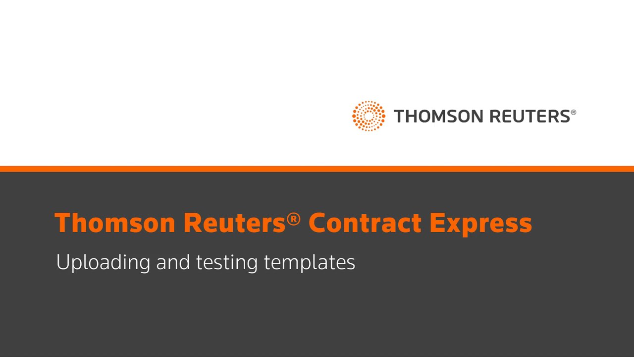 Contract Express - Uploading and testing templates