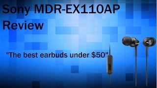Video thumbnail for Sony MDR-EX110AP Review (Sony In Ear Earbuds) by Gabe Bickel