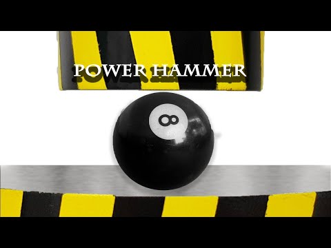 Power Hammer vs Billiard Ball ! Experiment