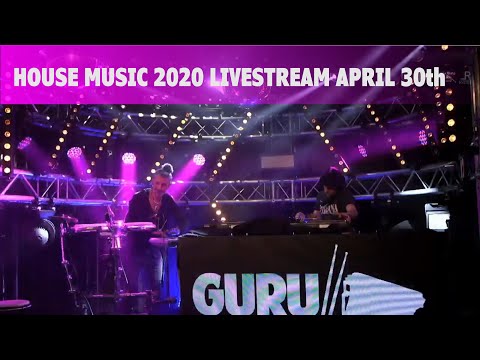 House music 2020 live stream incl live percussion two hours, April 30th: Guru Da Beat x Frank Wagner