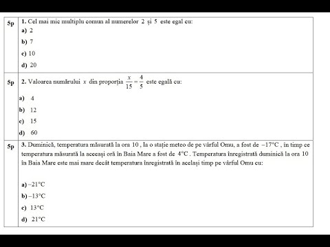 Evaluare Nationala 2022 - Testul 1 De Antrenament - Rezolvare