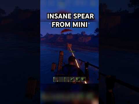 Insane Spear Throw from Mini vs. Semi Auto Pistol! 🚁 #rust #gamingshorts #eminem