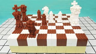 How To Make Lego Chess Cake - Lego In Real Life | Stop Motion Cooking ASMR / Satisfying Video