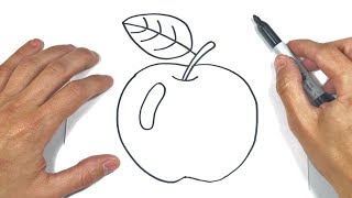 Cómo dibujar una Manzana Paso a Paso | Dibujo de Manzana