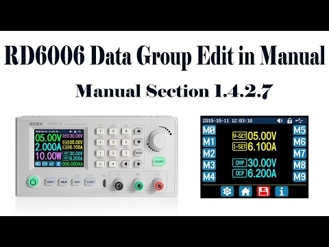 RD6006 operation series video(manual 1.4.2.7) - data group edit in menu
