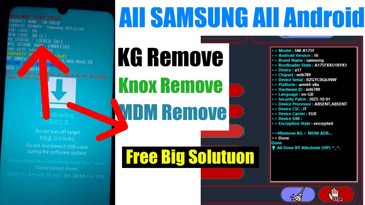 ALL Samsung KG/MDM/KNOX Lock Remove Tool 2026 || Permanent KG Remove | KG Remove Android 15/16