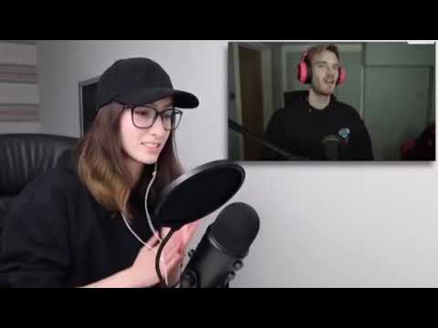 You slav you lose ( slav girl reaction after seeing herself in pewds video)