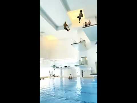 *CRAZY* SWIMMING POOL JUMP 🤯🔥