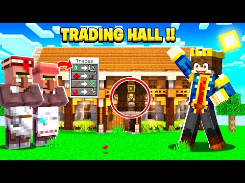 I Made EPIC Trader Hall In Minecraft Survival 😍