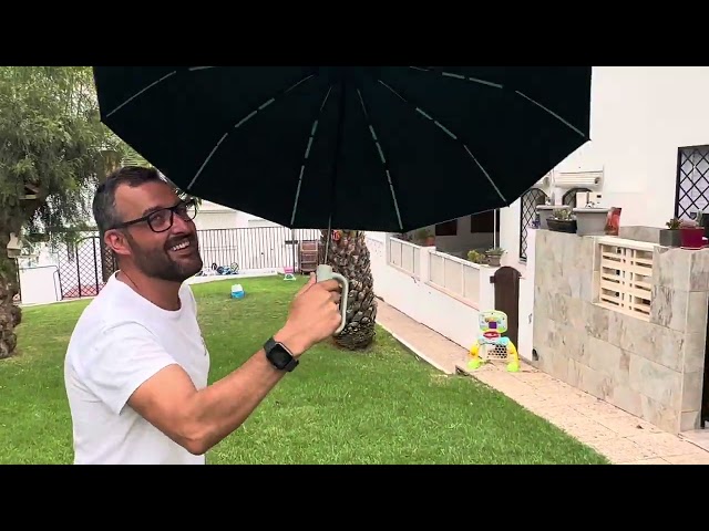 Vídeo relacionado con BESCH Paraguas Largo Clásico Grande Automático y Resistente al Viento (Blanco 16 Varillas Mango Fino)