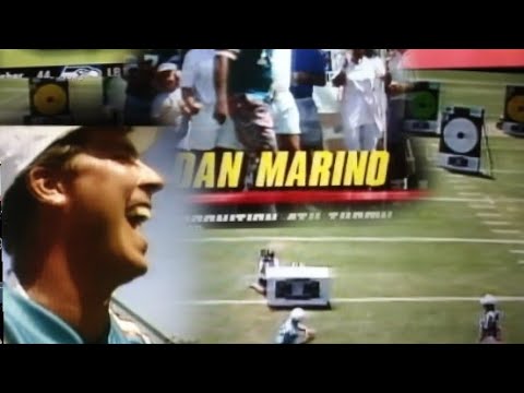 Dan Marino Wins QB Challenge on last throw bullseye on deepest target