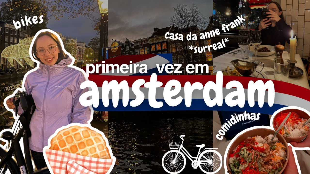 vlog: 48h em amsterdam 🇳🇱 - bikes, passeio pelos canais, casa da Anne Frank, coffeeshops e mais