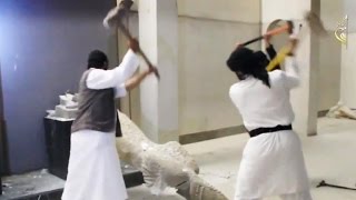 ISIS destroys ancient artifacts in Mosul