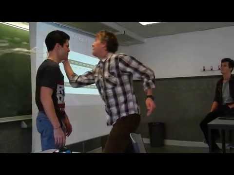 teacher smashed a cream cake in bad students face